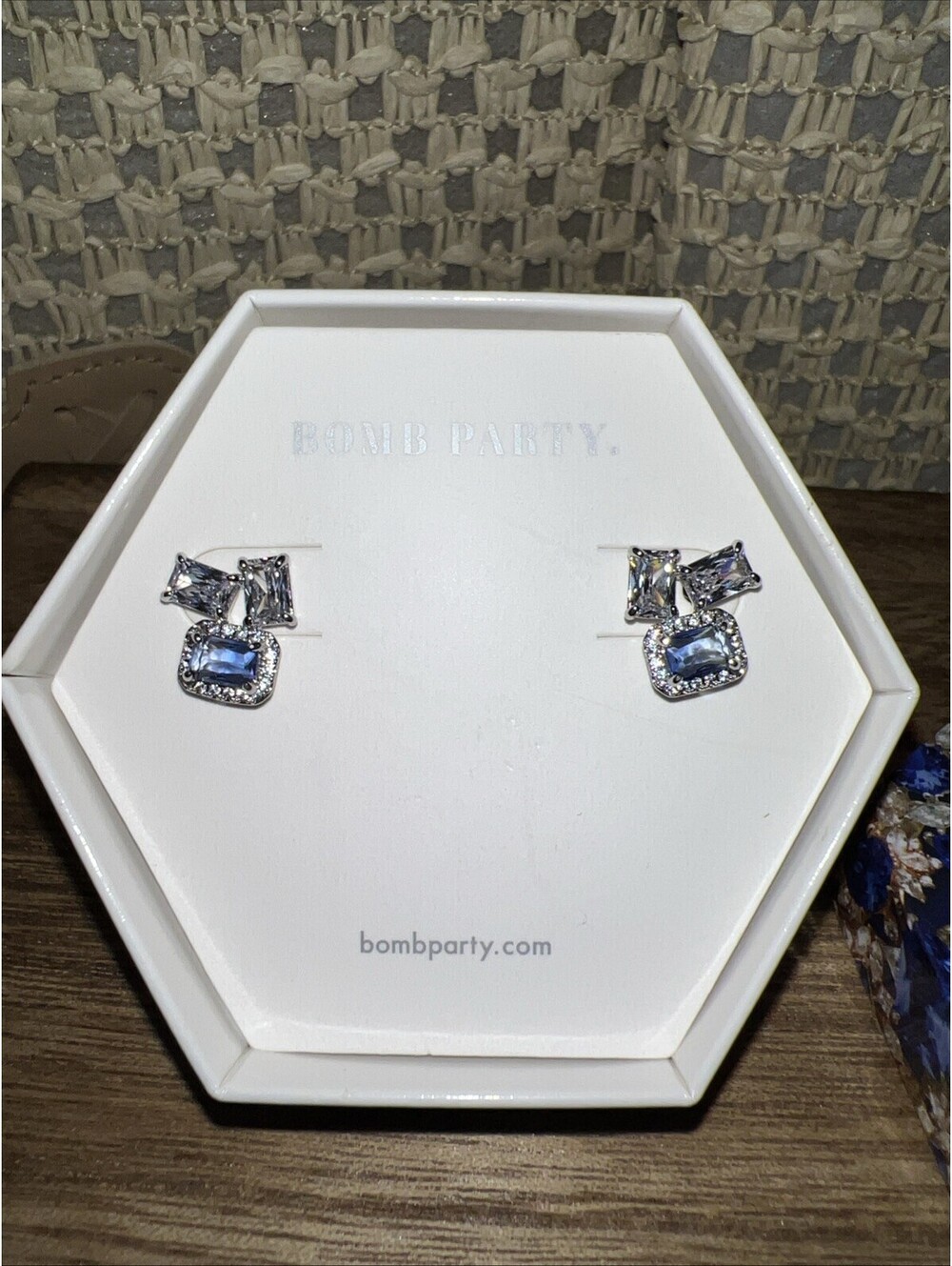 Bomb Party Fabulous Feeling September Earrings. Sapphire Blue Tourmaline.